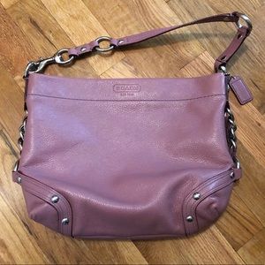 Dusty Pink (Mauve) Coach Leather bucket bag.